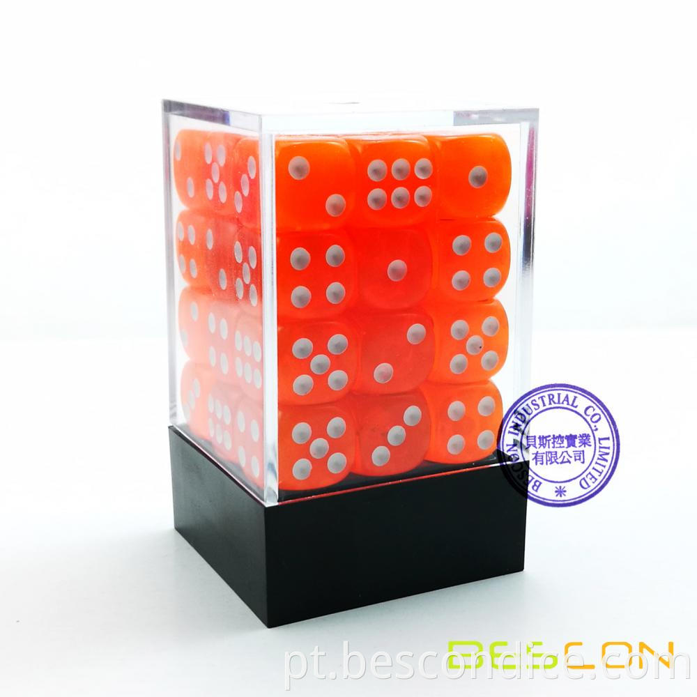 12mm 6 Sided Game Dice Orange 3